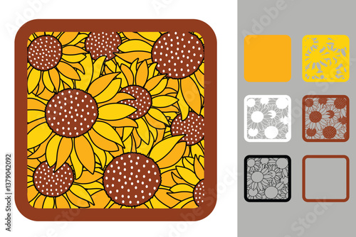 Flower multilayered 3d paper craft design for crafting