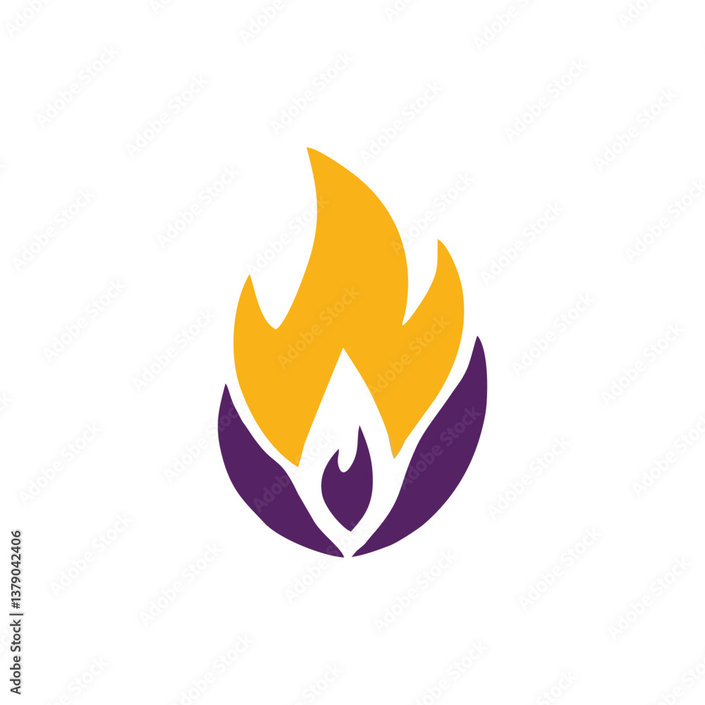 Fire logo with minimalist simplicity Fire logo with minimalist simplicity
