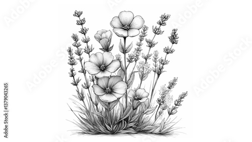 Gallery-Magic Flowers: Relaxing Coloring Pages for Adults and Teens" in Vintage Style