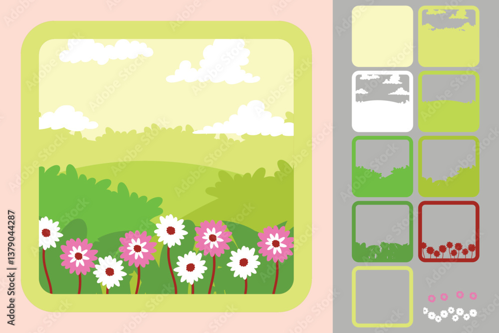 Fototapeta premium Flower multilayered 3d paper craft design for crafting