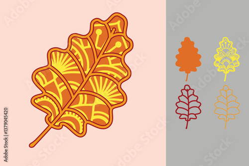 Autumn Leaf multilayered 3d paper craft design for crafting