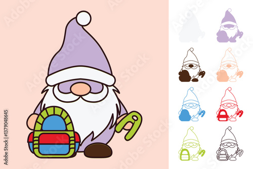 Back to School Gnome multilayered 3d paper craft design for crafting