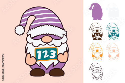 Back to School Gnome multilayered 3d paper craft design for crafting