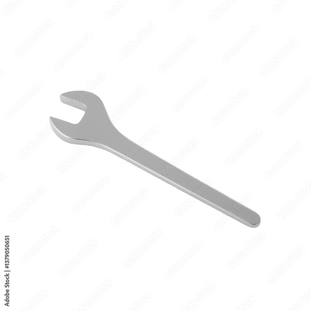Silver Wrench Tool Isolated on Black Background Silver Wrench Tool Isolated on Black Background