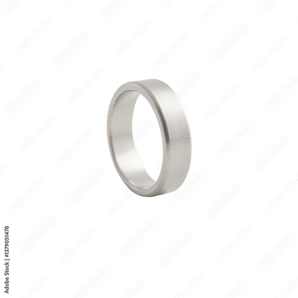 Brushed Silver Men's Wedding Band Brushed Silver Men's Wedding Band