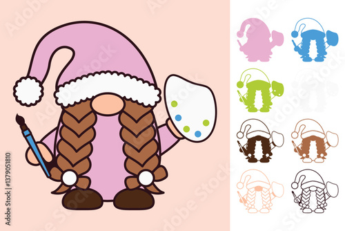 Back to School Gnome multilayered 3d paper craft design for crafting