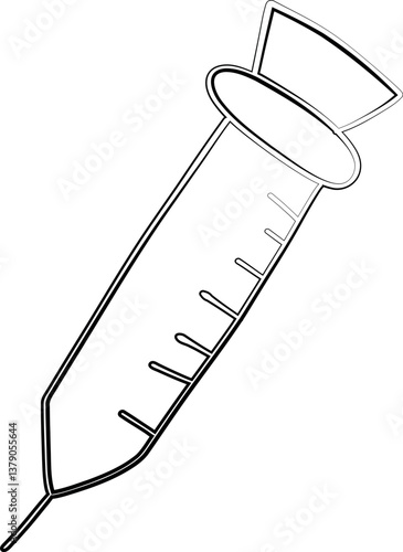Syringe – Symbolic representation of a medical syringe used for anesthesia.