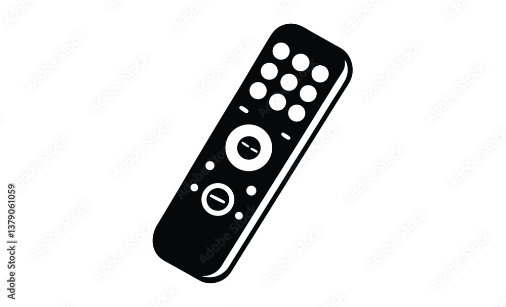 Remote control icon silhouette Remote control icon silhouette