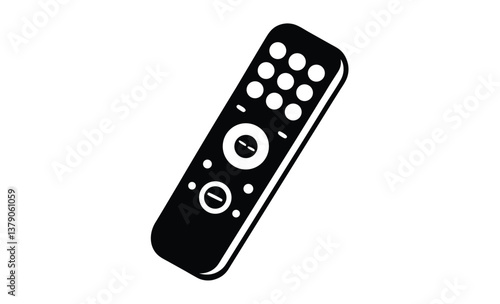 Remote control icon silhouette