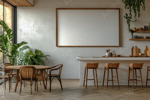 Modern Kitchen and Dining Area With Natural Light in a Stylish Interior Desig...