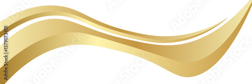 gold wave curve, golden wave corner shape for element, stripes ribbon golden graphic, striped gold. eps 10