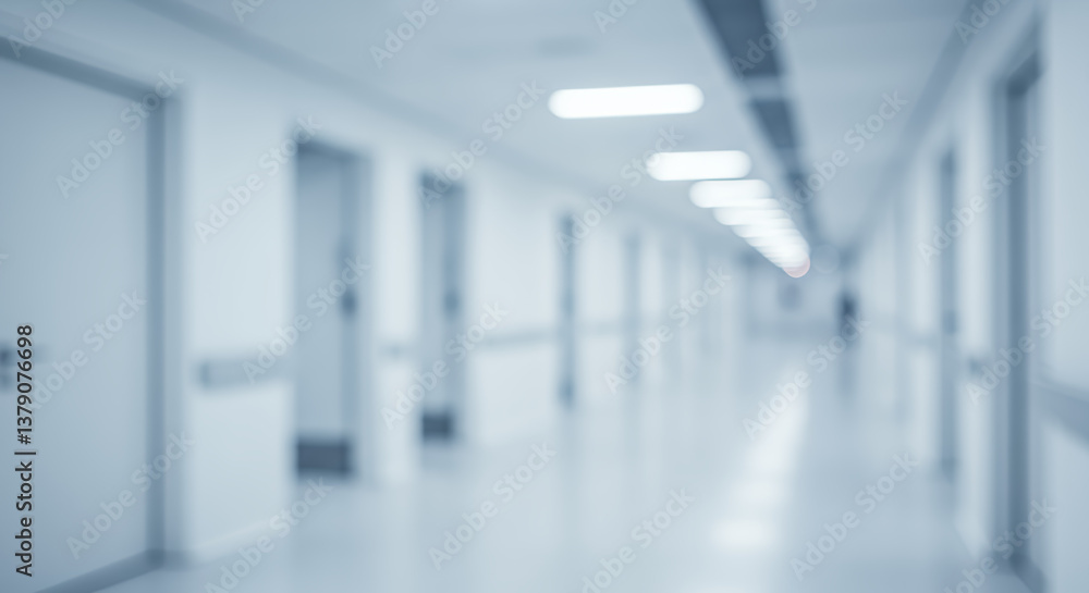 Hospital Hallway: Blurred Vision of Healing, Serenity, and Medical Care Waiting Hospital Hallway: Blurred Vision of Healing, Serenity, and Medical Care Waiting