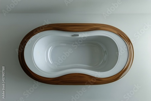 Modern Oval Bathtub Design Emphasizes Elegance and Luxury for Contemporary Ba...