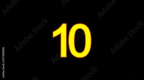 Motion background with animated digital timer counter 15–1 (1920x1080 30fps 15s).