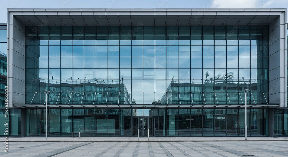 Modern Architecture: Stunning Glass Building Reflection & Urban Design | Commercial Property & Contemporary Office Space Modern Architecture: Stunning Glass Building Reflection & Urban Design | Commercial Property & Contemporary Office Space