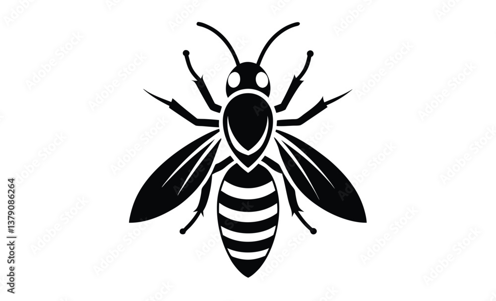 black and white wasp silhouette black and white wasp silhouette