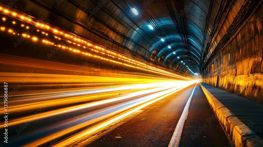 Abstract long exposure dynamic speed light trails background Abstract long exposure dynamic speed light trails background