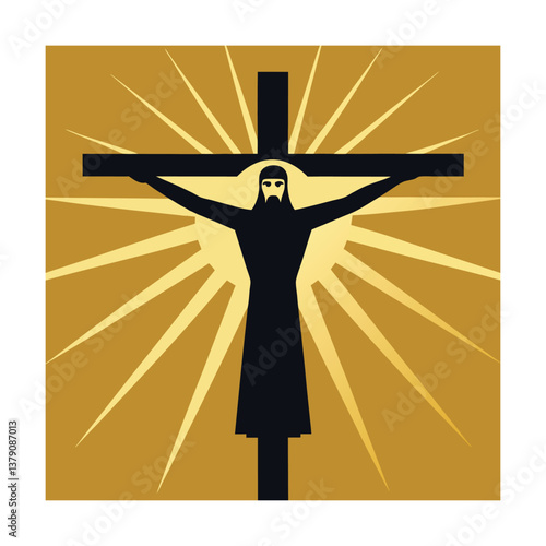 Good Friday silhouette image of the Crucifixion of Jesus Christ.