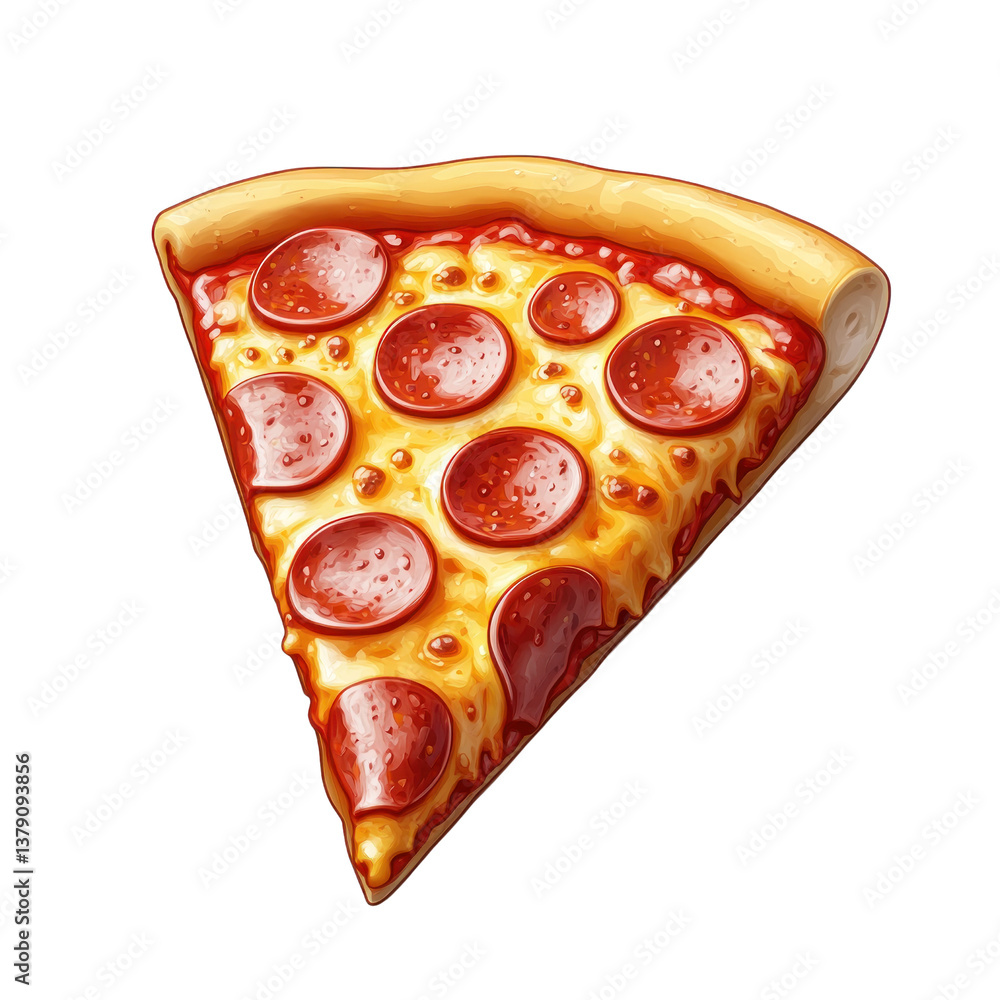A 3D icon of a pizza slice, detailed and appetizing, on a white background with transparent background, png. A 3D icon of a pizza slice, detailed and appetizing, on a white background with transparent background, png.