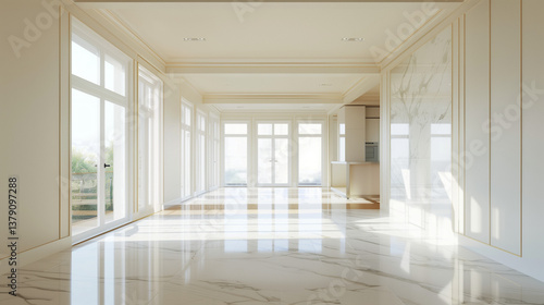 empty room with windows