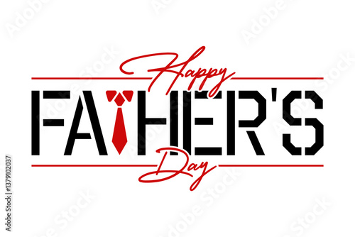 Happy fathers day logo badge sticker vector illustration.