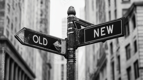 Street Sign to New or Old Exploring the Crossroads of Progress and Tradition
