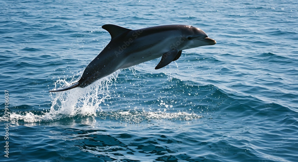 Fototapeta premium Dolphin Leaping in Ocean