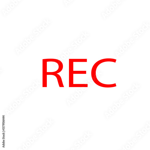 Wallpaper Mural REC button icon with a white background, Torontodigital.ca