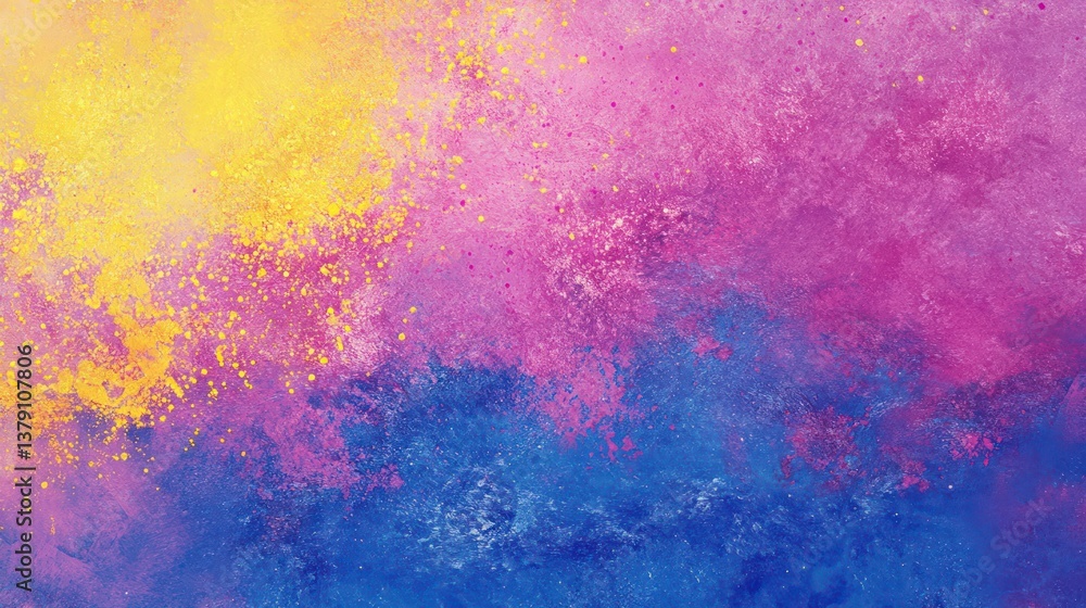 Fototapeta premium Vibrant Hues Abstract Painting: A Symphony of Colors