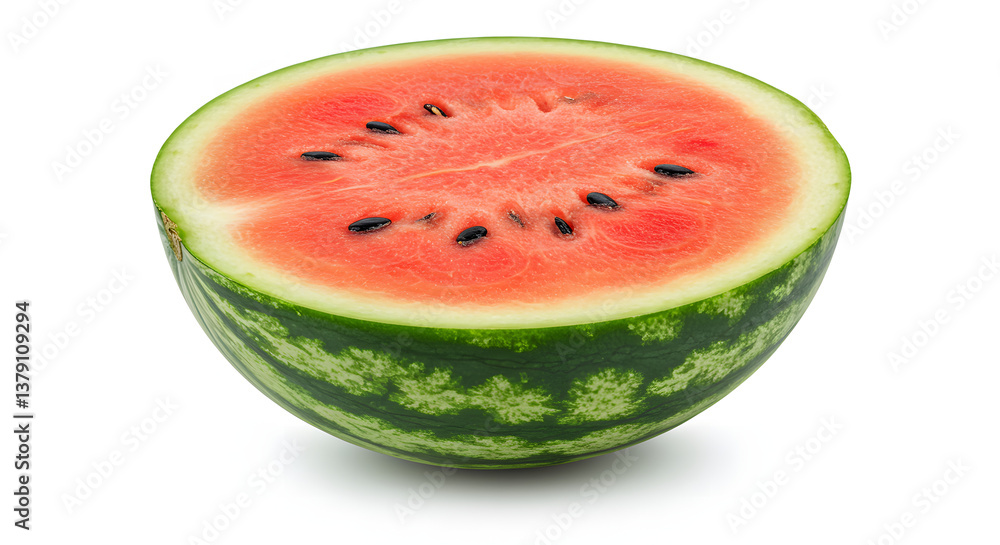 resh Ripe Watermelon Half on White Background – High-Quality Stock Photo resh Ripe Watermelon Half on White Background – High-Quality Stock Photo