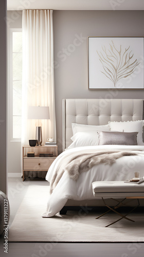 interior of bedroom with bed