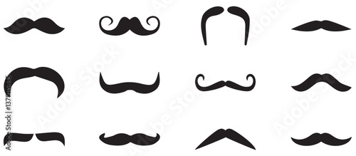 collection of mustaches. set of mustaches. set of mustache vector. mustache