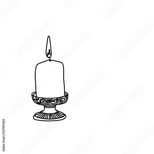 Wedding Line Art Pack candle vintage png 