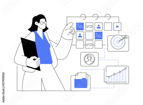 SMM strategy development isolated cartoon vector illustrations.