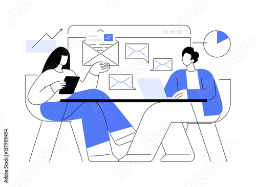 E-mail marketing isolated cartoon vector illustrations.