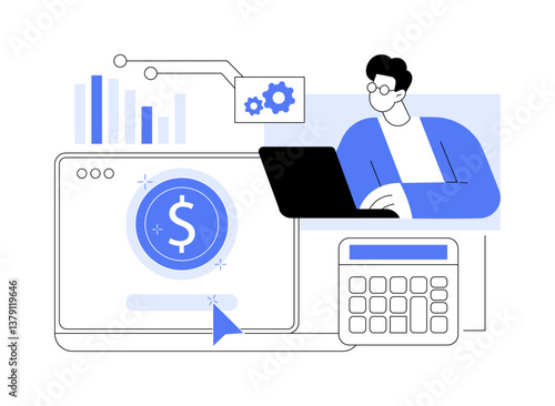 PPC campaign creation isolated cartoon vector illustrations.