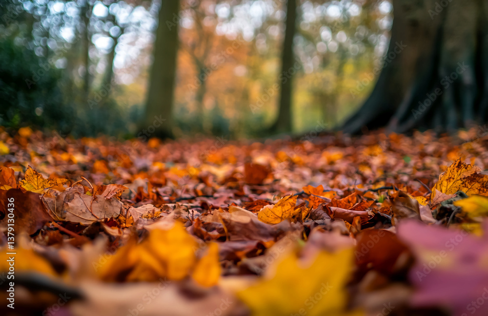Autumn leaves on ground forest landscape nature fall season scenic woodland foliage outdoor october november Autumn leaves on ground forest landscape nature fall season scenic woodland foliage outdoor october november