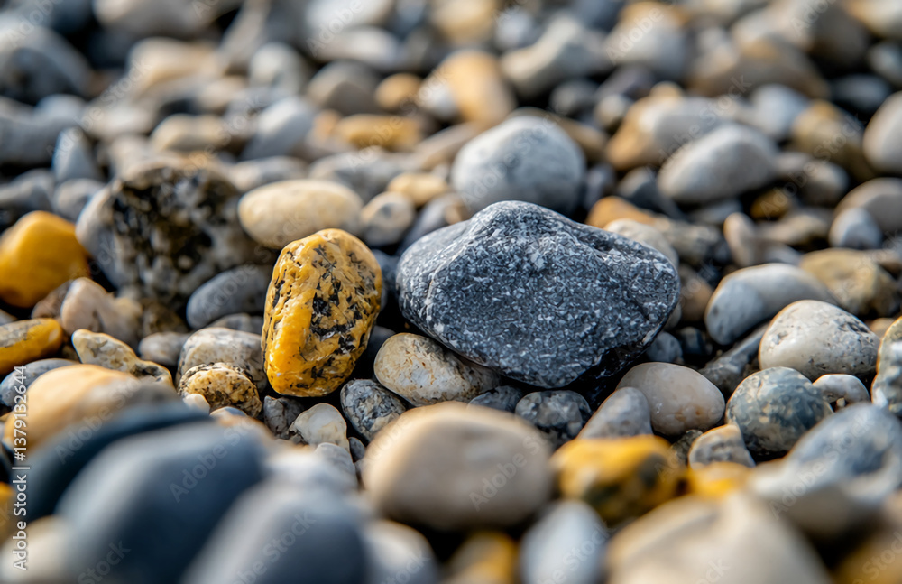 Close up of beach pebbles smooth rocks and stones for background texture natural earth tone color palette Close up of beach pebbles smooth rocks and stones for background texture natural earth tone color palette
