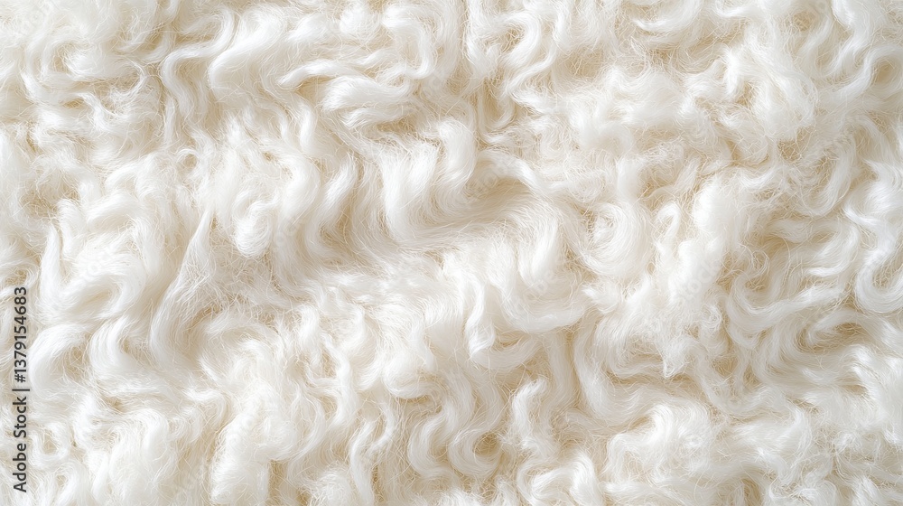 A seamless white curly wool texture background with a short factory-made material design A seamless white curly wool texture background with a short factory-made material design