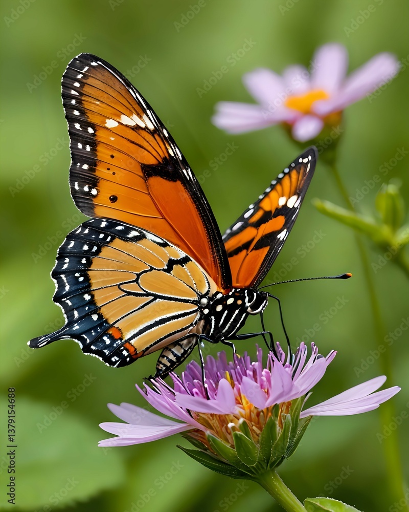 Fototapeta premium butterfly on flower