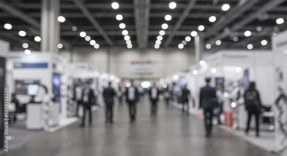 Blurred Business Expo: Trade Show, Conference Attendees, and Networking Event - Unfocused Blurred Business Expo: Trade Show, Conference Attendees, and Networking Event - Unfocused