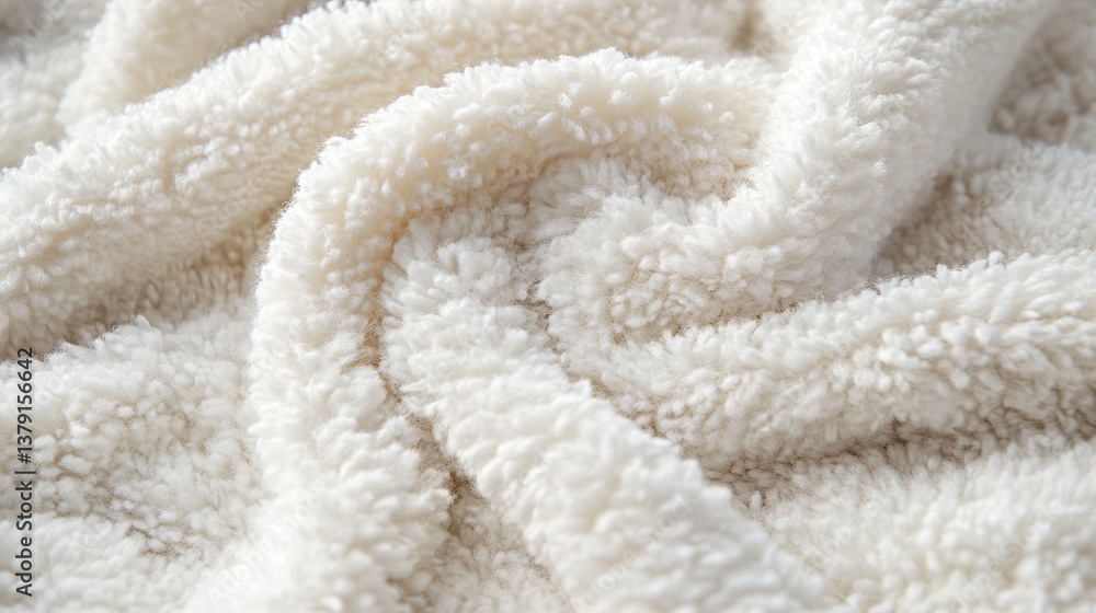 A soft and delicate white plush fabric background A soft and delicate white plush fabric background