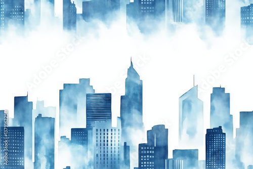 Pattern with skyscrapers.