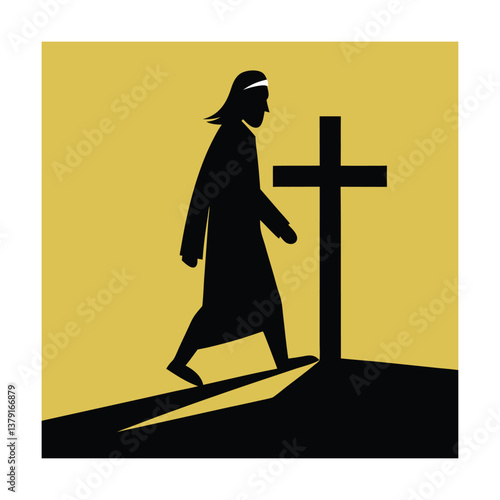 Good Friday silhouette image of the Crucifixion of Jesus Christ.