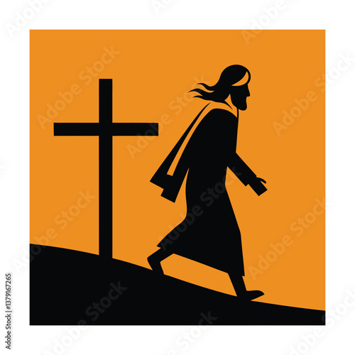 Good Friday silhouette image of the Crucifixion of Jesus Christ.