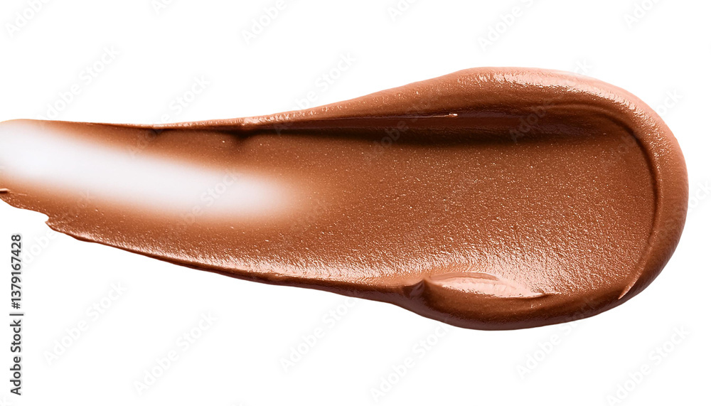 The texture of cream blush on a white background. The texture of cream blush on a white background.