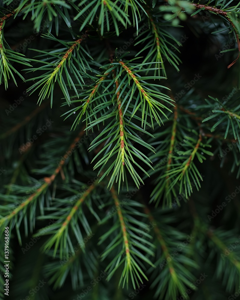 This close-up captures the intricate details of a pine tree's needles. This close-up captures the intricate details of a pine tree's needles.