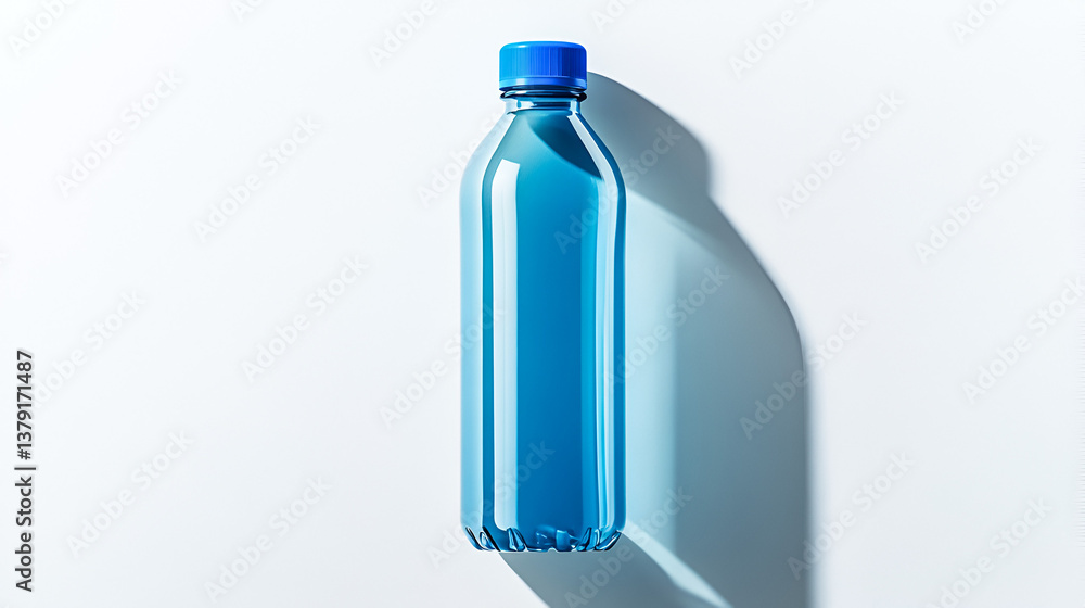 Refreshing Blue Water Bottle Simple Design Pure Hydration Refreshing Blue Water Bottle Simple Design Pure Hydration