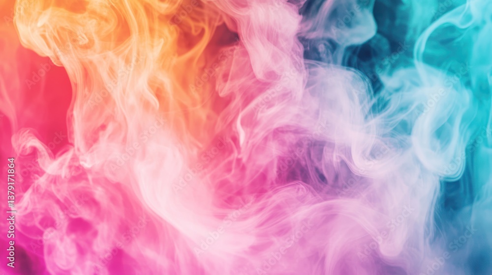 Obraz premium Abstract Colorful Smoke: A Dreamlike Whirlwind of Hues