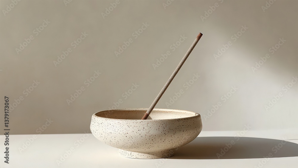 Elegant Ceramic Incense Holder with Incense Stick Elegant Ceramic Incense Holder with Incense Stick